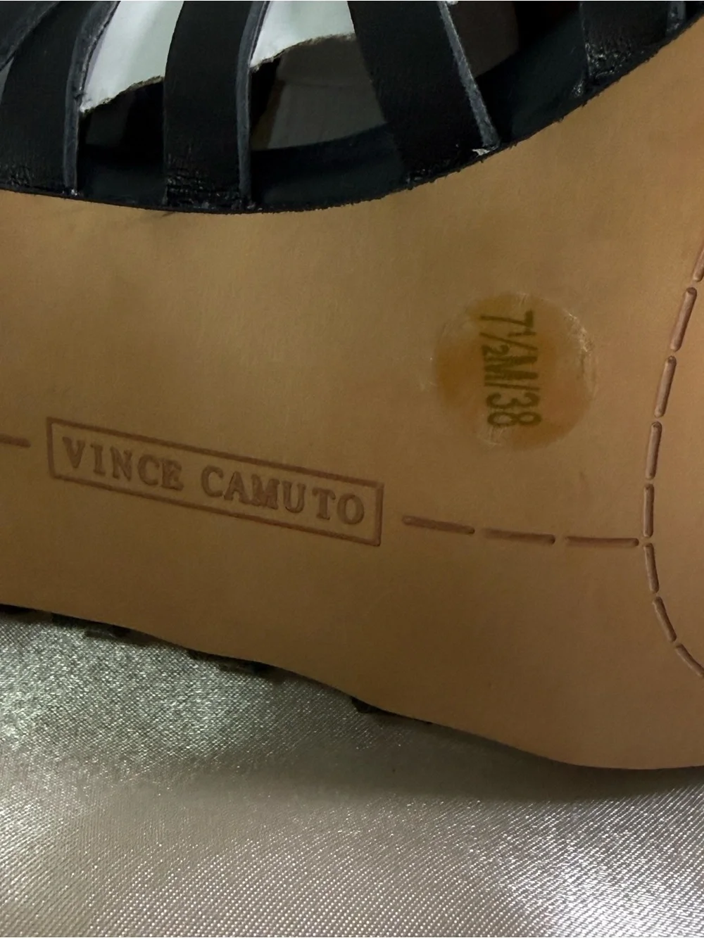 Vince Camuto Alaizah Braided Caged Women Heel Sandal Black Size 7.5 M